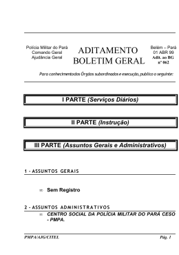 ADT BG 062- De 01 ABR 1999 - Proxy da Polícia Militar do Pará!