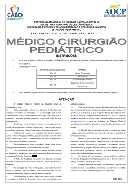 ED103 MEDICO CIRURGIAO PEDIATRICO