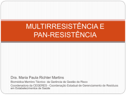 MULTIRRESISTÊNCIA E PAN-RESISTÊNCIA