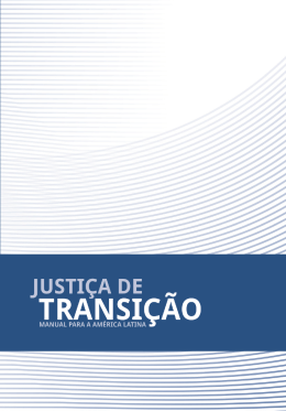 Justiça de transição: Manual para a América Latina