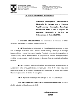 Convênio - Municipio de Manaus - UN 015-2015