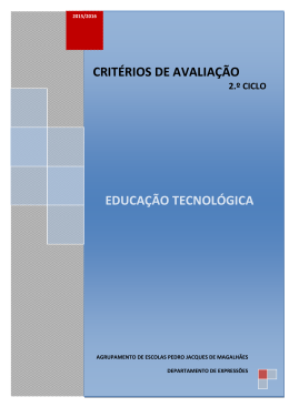 Educação Tecnológica - Agrupamento Escolas Pedro Jacques de