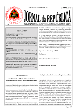 Série I, N.° 12 - Jornal da República