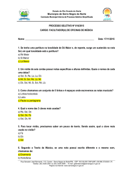 PROCESSO SELETIVO Nº 016/2015 CARGO: FACILITADOR(A) DE