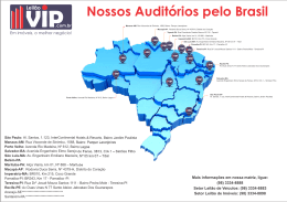 Nossos Auditórios no Brasil
