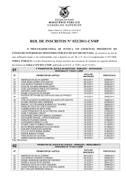ROL DE INSCRITOS N° 032/2011-CSMP 01 02
