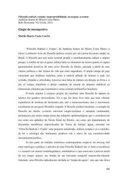 Elogio do intempestivo - Murilo Duarte (Filosofia radical e utopia, de