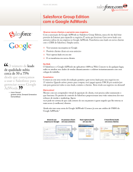 Salesforce Group Edition com o Google AdWords