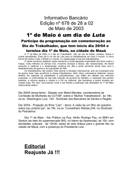 Informativo Bancário - Sindicato dos Bancários de Santos e Região