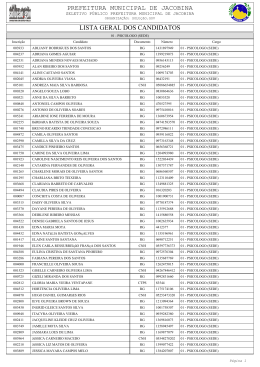lista geral de candidatos por cargo 19/05/2014