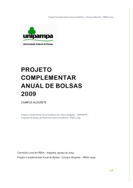 Projeto PBDA 2009/2