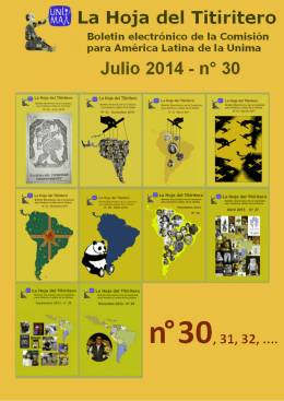 Año 11 - Julio 2014 - La Hoja del Titiritero
