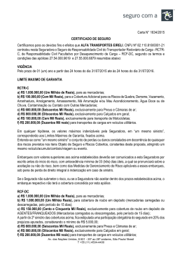 Carta N° 1634/2015 CERTIFICADO DE SEGURO