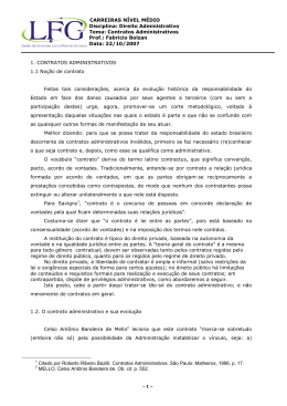 Contratos Administrativos Prof.: Fabrício Bolzan Data: 22/10/2