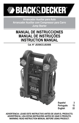 manual de instrucciones manual de instruções instruction manual