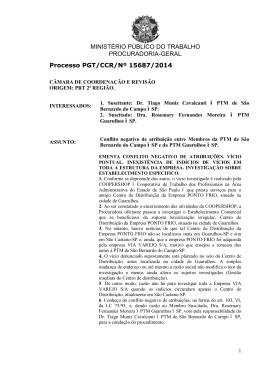 Processo PGT/CCR/nº 15687/2014 - Ministério Público do Trabalho