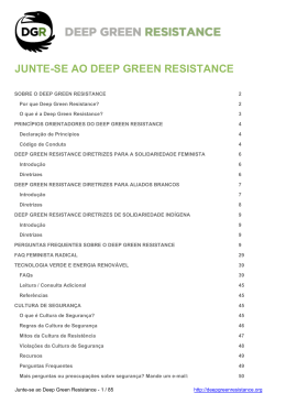 JUNTE-SE AO DEEP GREEN RESISTANCE