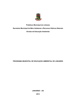 Prefeitura Municipal de Linhares Secretaria Municipal de Meio