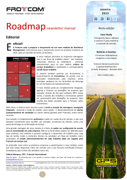 Roadmapnewsletter mensal Editorial