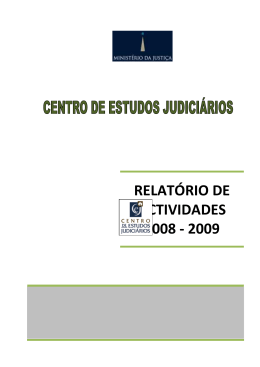 relatório de actividades 2008 2009