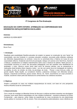 5º Congresso de Pós-Graduação EDUCAÇÃO DE CORPO INTEIRO