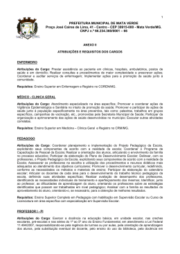 Anexo II - Atribuições e Requisitos dos cargos