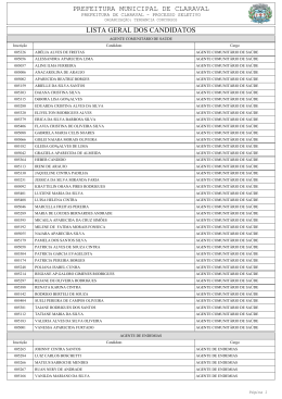 prefeitura municipal de claraval lista geral dos candidatos