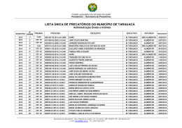 lista única de precatórios do município de tarauacá