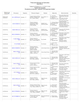Tabela da Sessão de 17-12-2013 12:00 Tabela Homologada