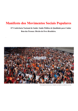 Manifesto dos Movimentos Sociais Populares