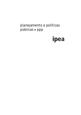 planejamento e políticas públicas ppp