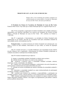 Projeto de Lei Nº Gremios Estudantis _institui_