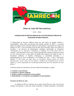 Plano de Ação ISP Interaméricas
