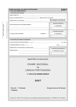 2007 EXAME NACIONAL LÍNGUA PORTUGUESA 2007