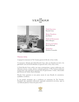 Menu de Outono - The Yeatman Hotel