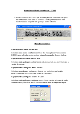 Manual simplificado do software - DG962