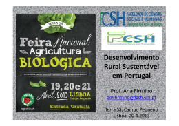 Desenvolvimento Rural Sustentável em Portugal