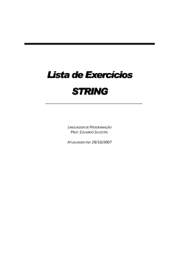 Lista de Strings - Eduardo Silvestri
