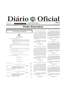 01 Poder Executivo - Diário Oficial do Estado de Alagoas