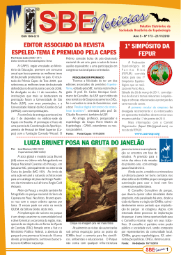SBE Notícias nº 173 - Sociedade Brasileira de Espeleologia