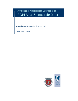 Adenda ao Relatório Ambiental - Câmara Municipal de Vila Franca