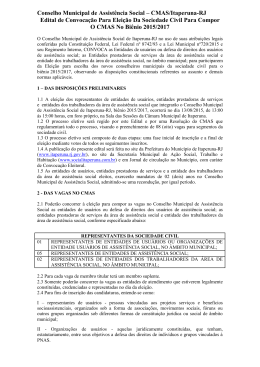 Conselho Municipal de Assistência Social – CMAS/Itaperuna