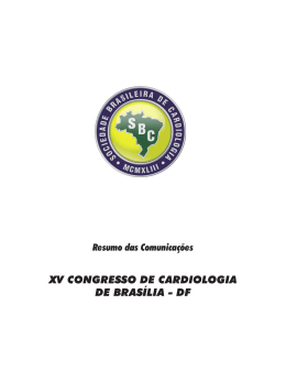 XV Congresso de CArdIoLogIA de BrAsÍLIA - dF