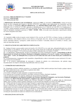 edital e anexos - Prefeitura Municipal de Salinópolis