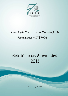 Relatório de Atividades 2011