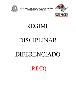 RDD - REGIME DISCIPLINAR DIFERENCIADO - 6-8-03