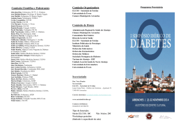 PROGRAMA PROVISÓRIO do I Simpósio Ibérico da Diabetes