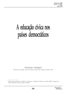 A educação cívica nos países democráticos