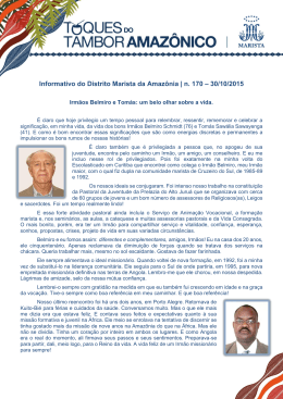 Informativo do Distrito Marista da Amazônia | n. 170 – 30/10/2015