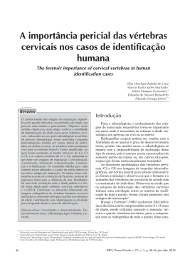 A importância pericial das vértebras cervicais nos casos de